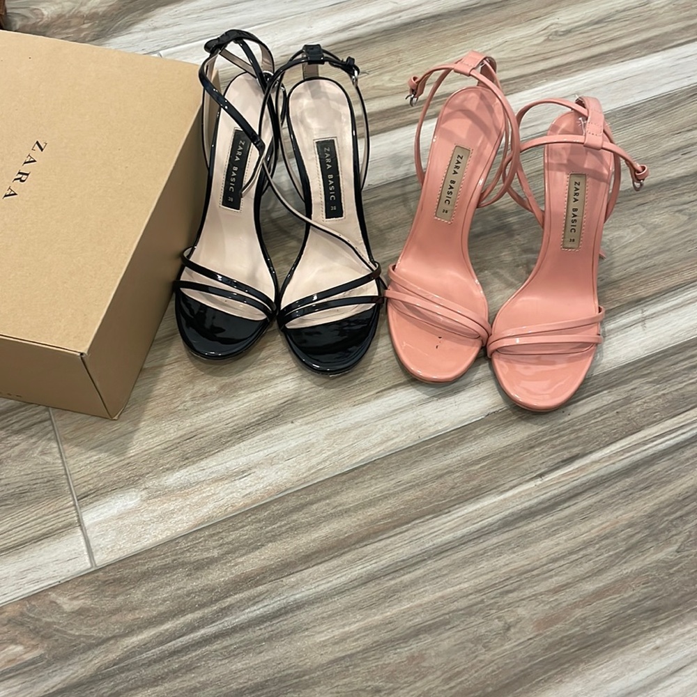 Zara strap heels size 38 or 7.5